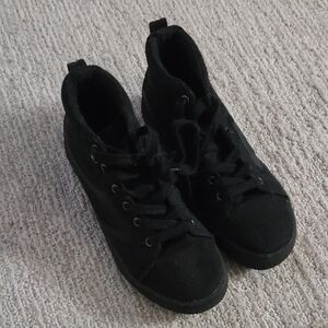 Black Canvas High Top Shoes
